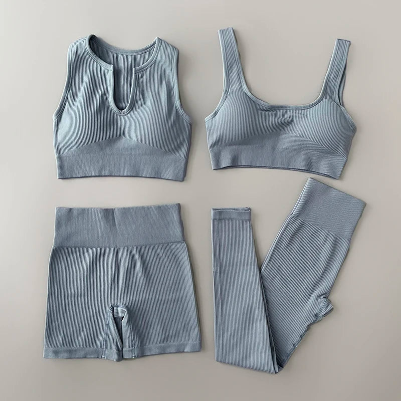 Women's Bra And Variable Bottoms Yoga Set For Workout Outfits