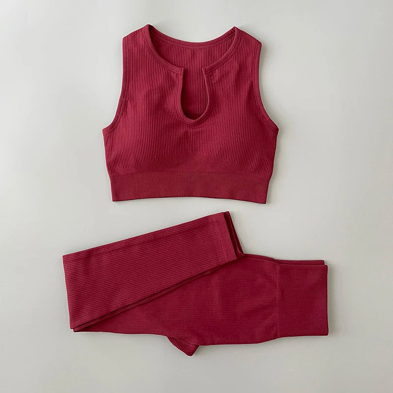 Women's Bra And Variable Bottoms Yoga Set For Workout Outfits