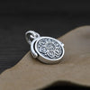 S925 Sterling Silver Buddhist six-character mantra pendant Man Women Thai silver  rotated Lucky pendant Jewerly