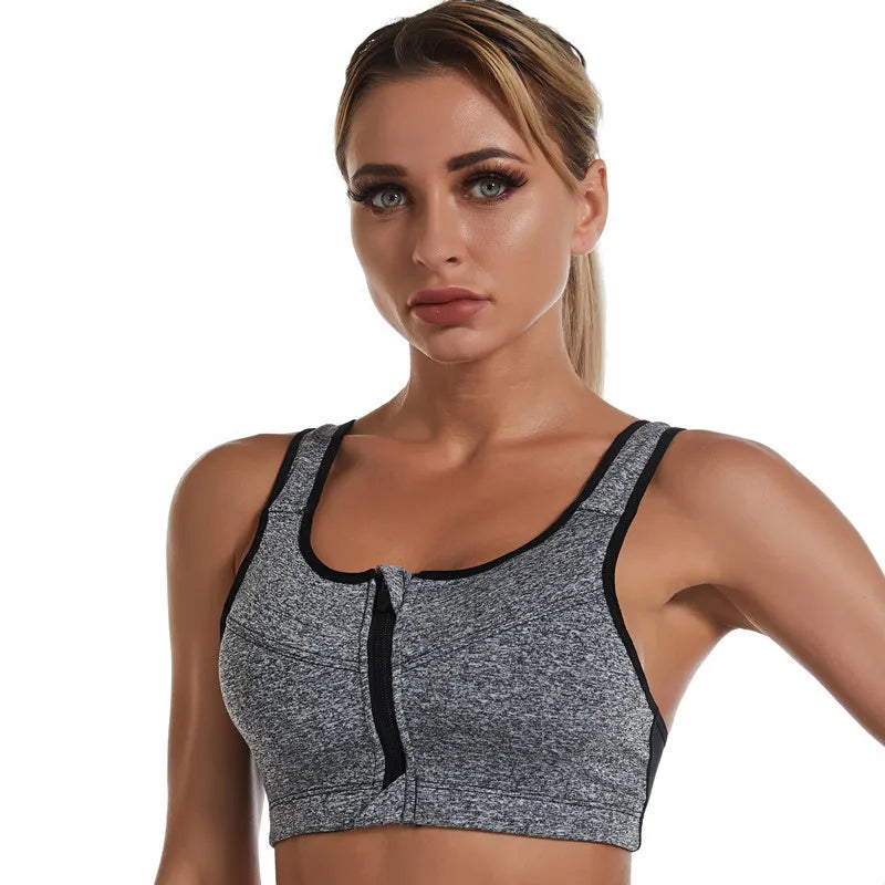 Women's Front Zip Sports Bra