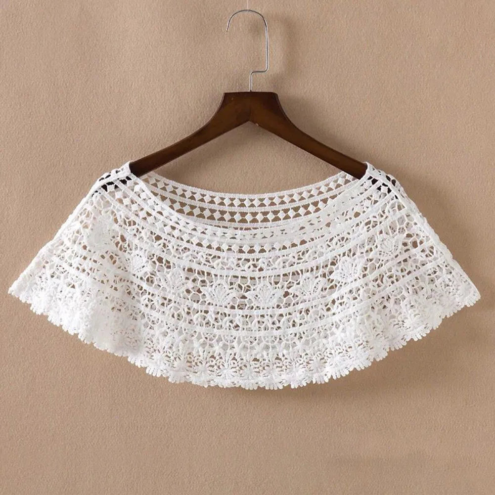 Crochet Lace Capelet for Layering over Dresses and Tops