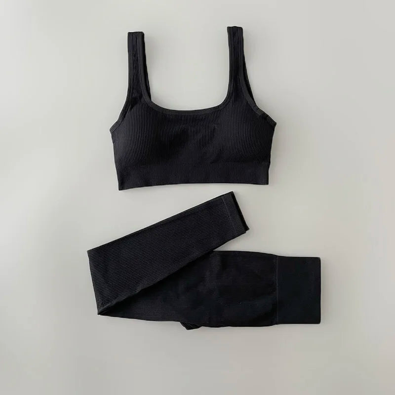 Women's Bra And Variable Bottoms Yoga Set For Workout Outfits
