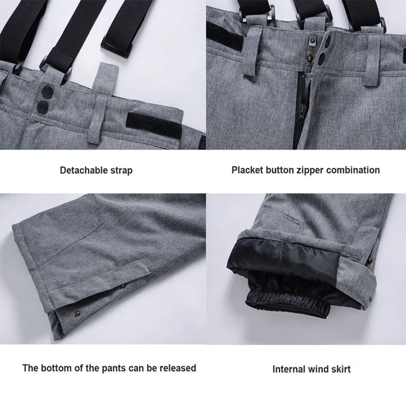 Full Length Suspender Ski and Snowboard Winter Bib Pants
