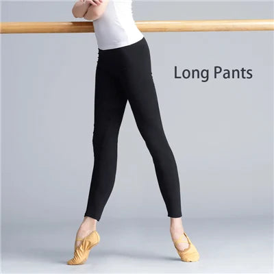 Women's High Waist Cotton Blend Dance Pants with Loose Legs and Length Options