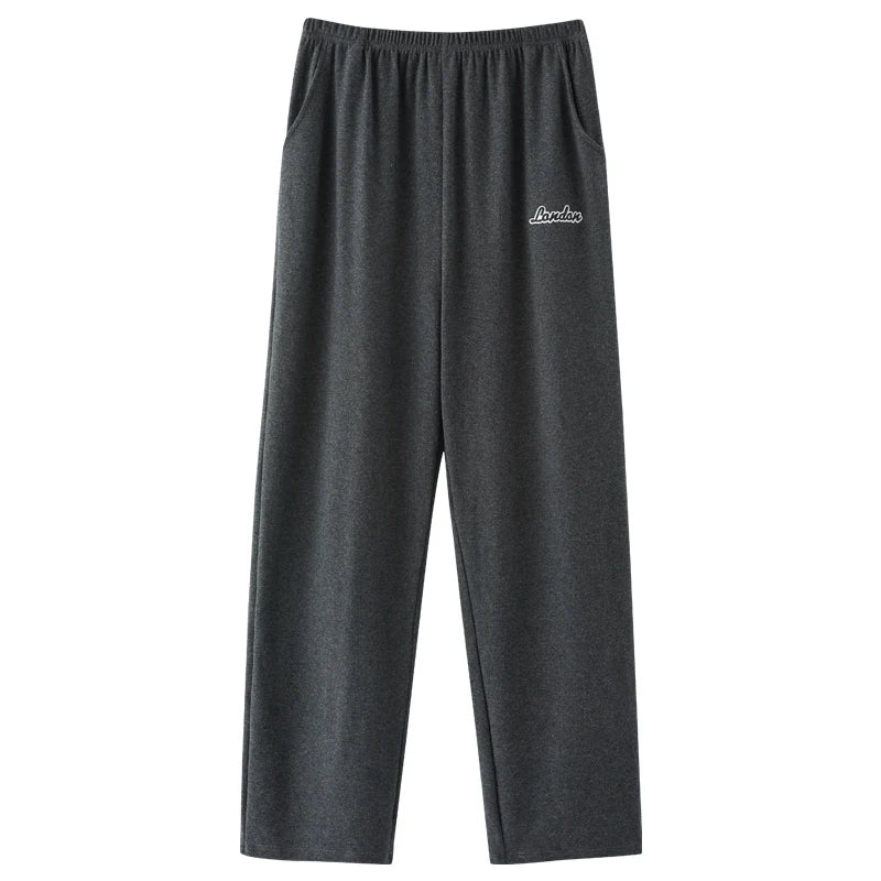 Men's Plaid Elastic Waist Straight Leg Cotton Pajama Pants