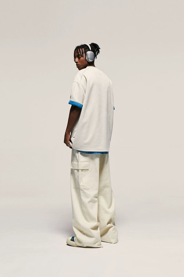 Japanese Style Retro Overalls Male 2024 Spring Street Tide Brand Loose Wide Leg Straight Pocket Casual Pants