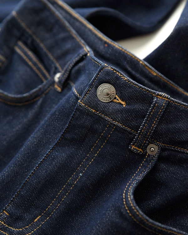 Washed Straight Slim Looking Spring and Autumn Women's Jeans