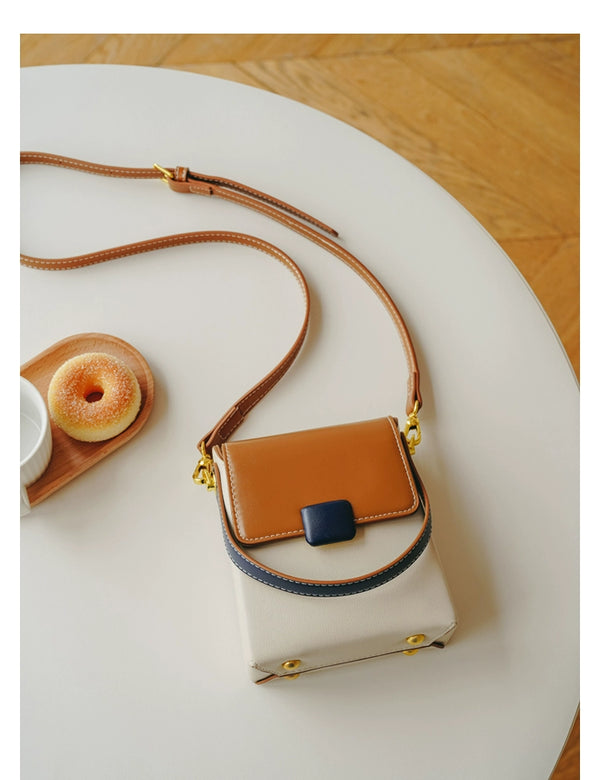 Bag Female Special-Interest Design Contrast Color Crossbody Phone Bag