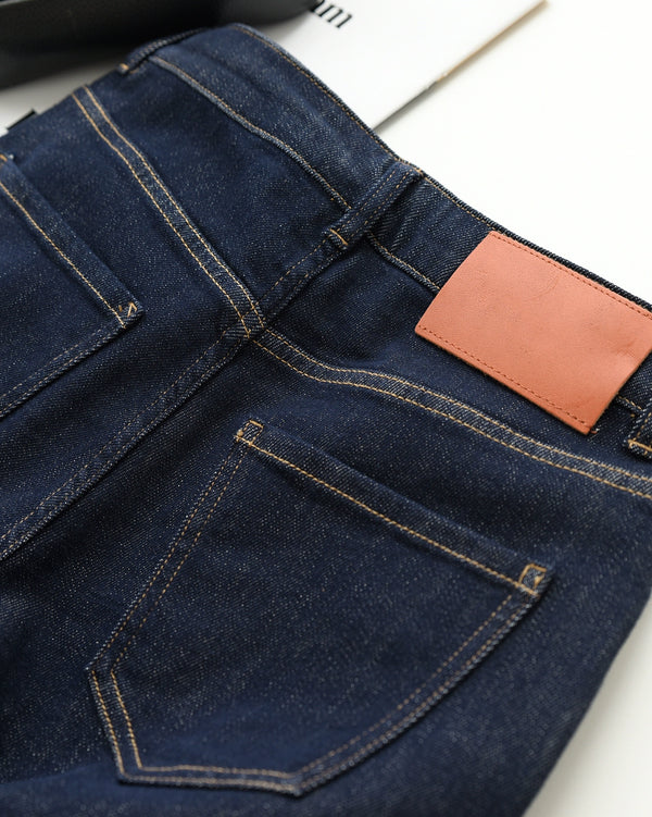 Washed Straight Slim Looking Spring and Autumn Women's Jeans