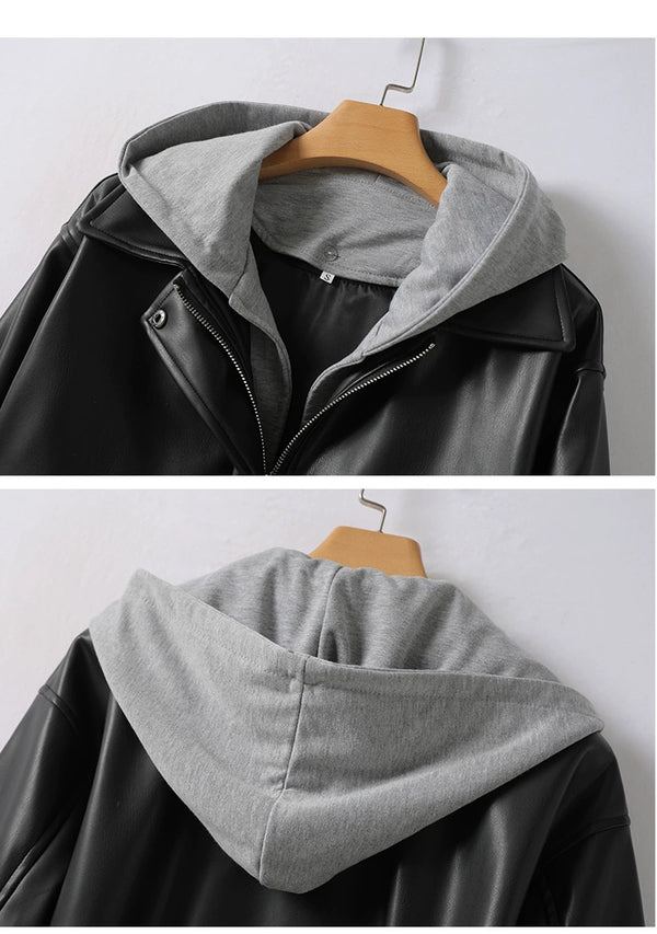 Big Brand Commuter Tail Stitching Hat False Two-Piece Sweaters