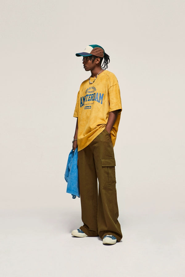 Japanese Style Retro Overalls Male 2024 Spring Street Tide Brand Loose Wide Leg Straight Pocket Casual Pants