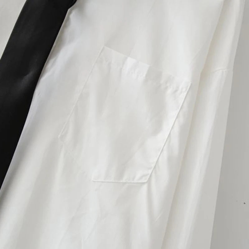 Women's Collared Long Sleeve Shirt with Tie Option