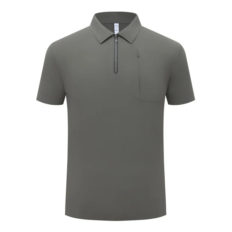 Golf Wear Lightweight Stretch Polo Shirt Running Lapel T-Shirt