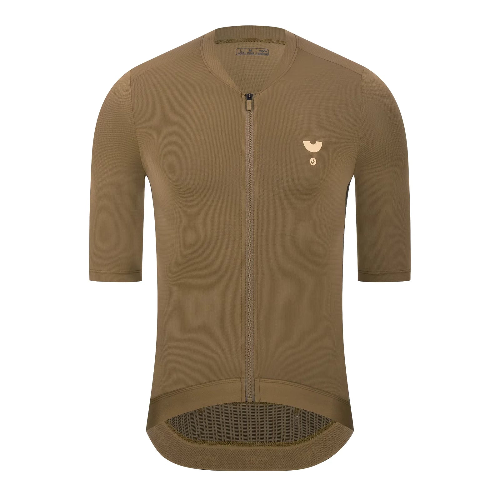 Men's V-Neck Short Sleeve Full-Zip Cycling Jersey with Rear Pockets