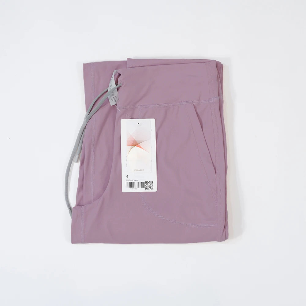 Women's High Waist Nylon Blend Wide Leg Pants for Casual Outdoor Outfits