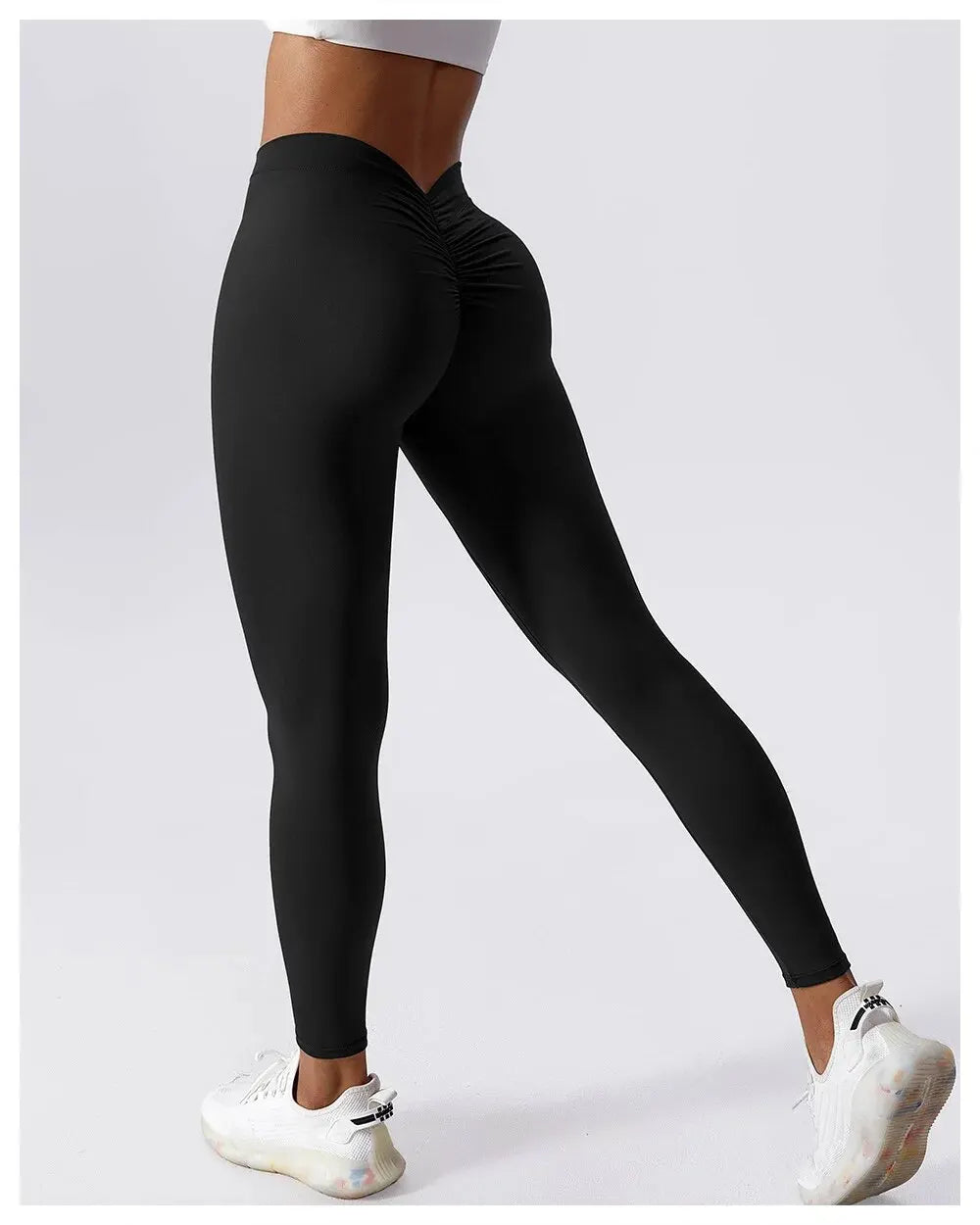 Women's Scrunch V Back Full Length Leggings For Workout Outfits