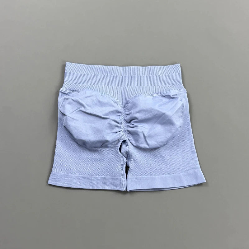 Women's High Waist Nylon Blend Scrunch Shorts for Gym Training