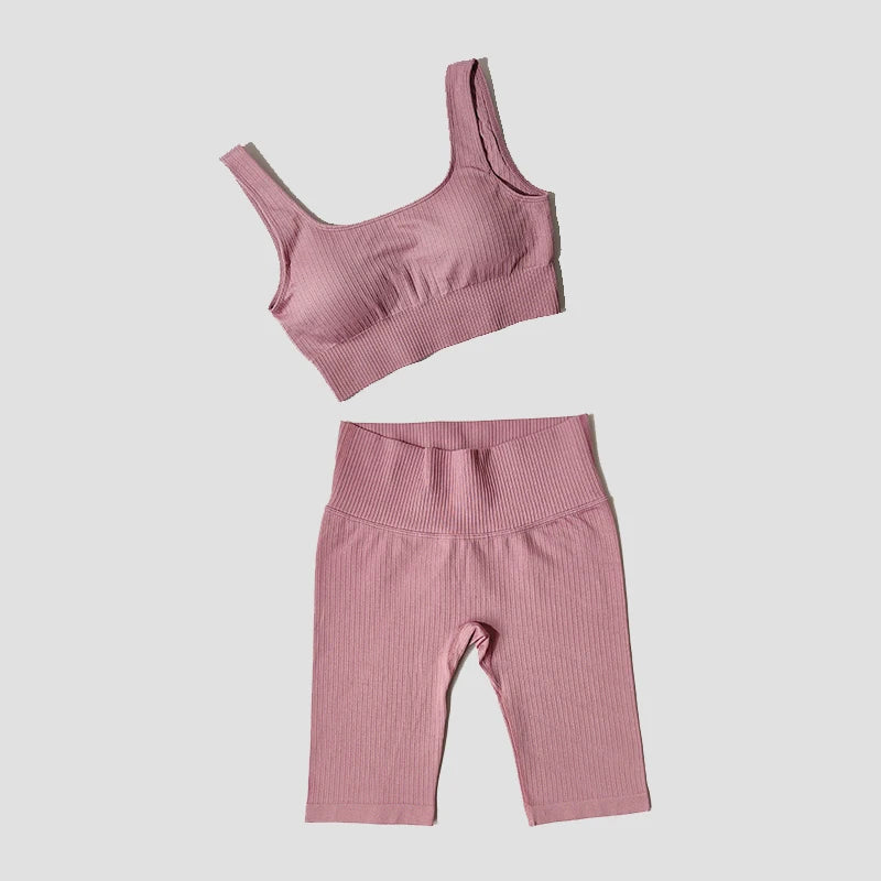 Women's Bra And Shorts Yoga Set For Workout Outfits