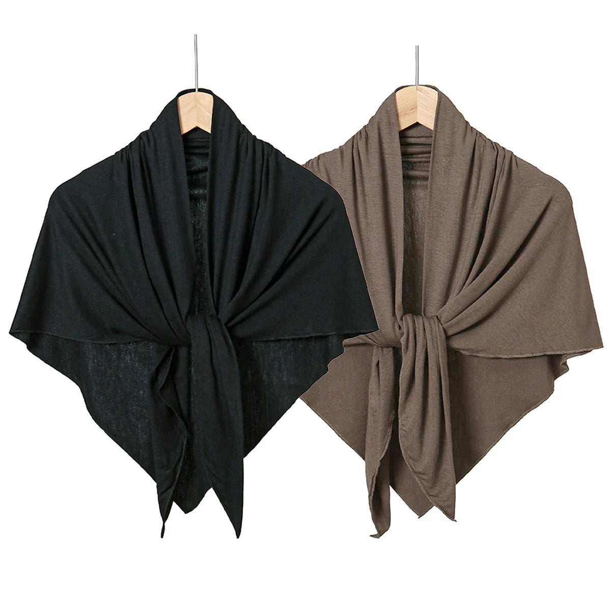 Solid Triangle Head Scarf with Tie Back Styling