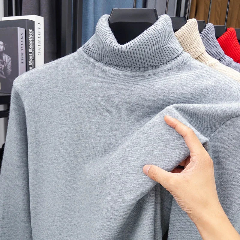 Men's Turtleneck Long Sleeve Knit Sweater