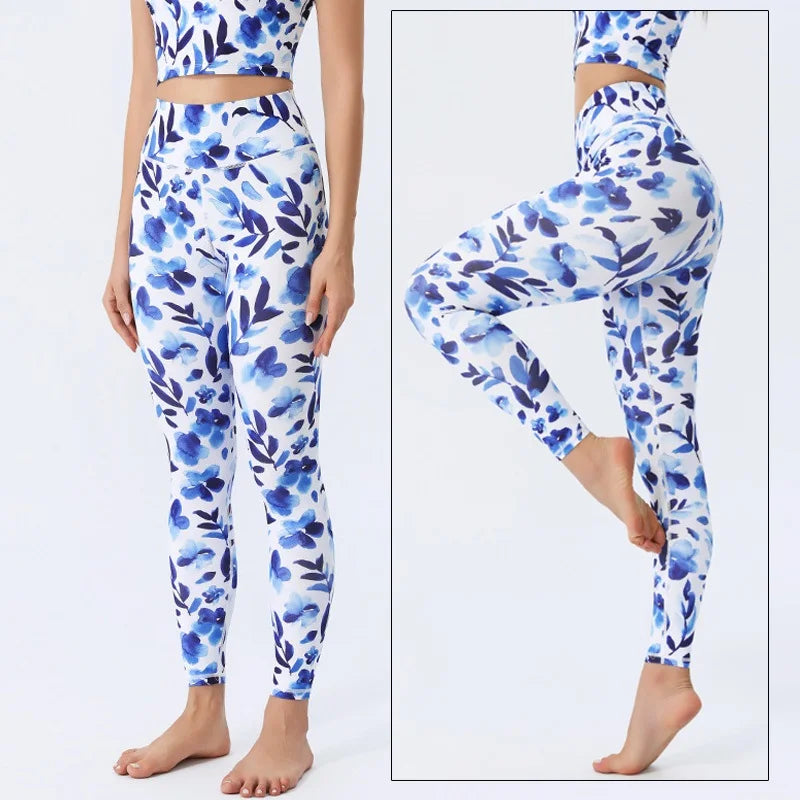 Women's Printed High-Waist Workout Leggings