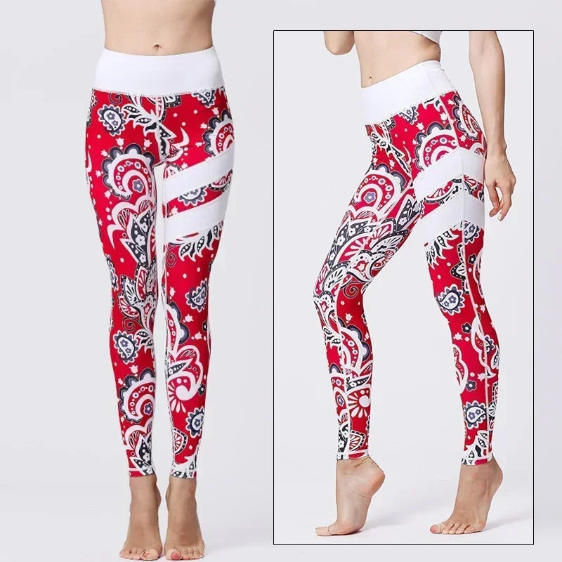 Women's Printed High-Waist Workout Leggings