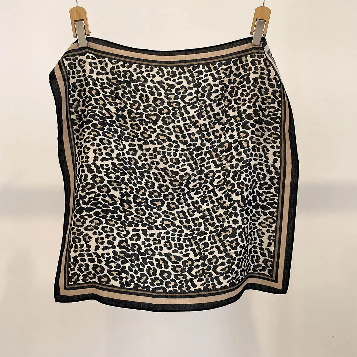 Printed Square Scarf with Polka Dot Pattern Options