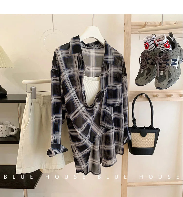 Women's Checked Long Sleeve Shirt
