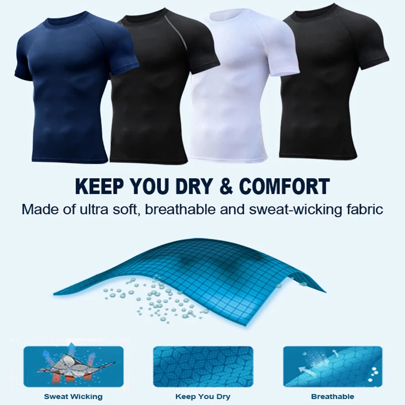 Spider Graphic Compression Short Sleeve T-shirt For Sports Outfits