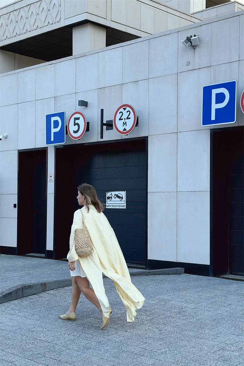 Women's Oversized Linen Kimono Jacket