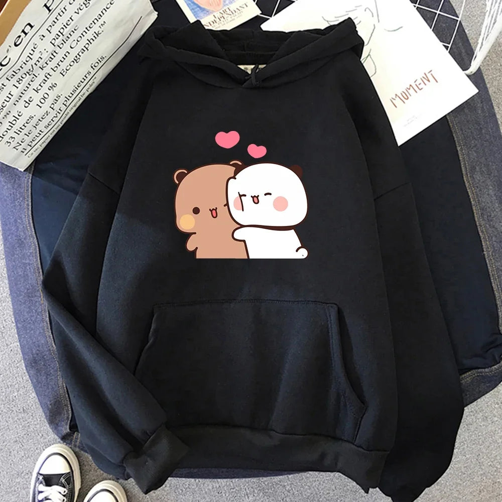 Cartoon Graphic Long Sleeve Pullover Casual Hoodie for Layering
