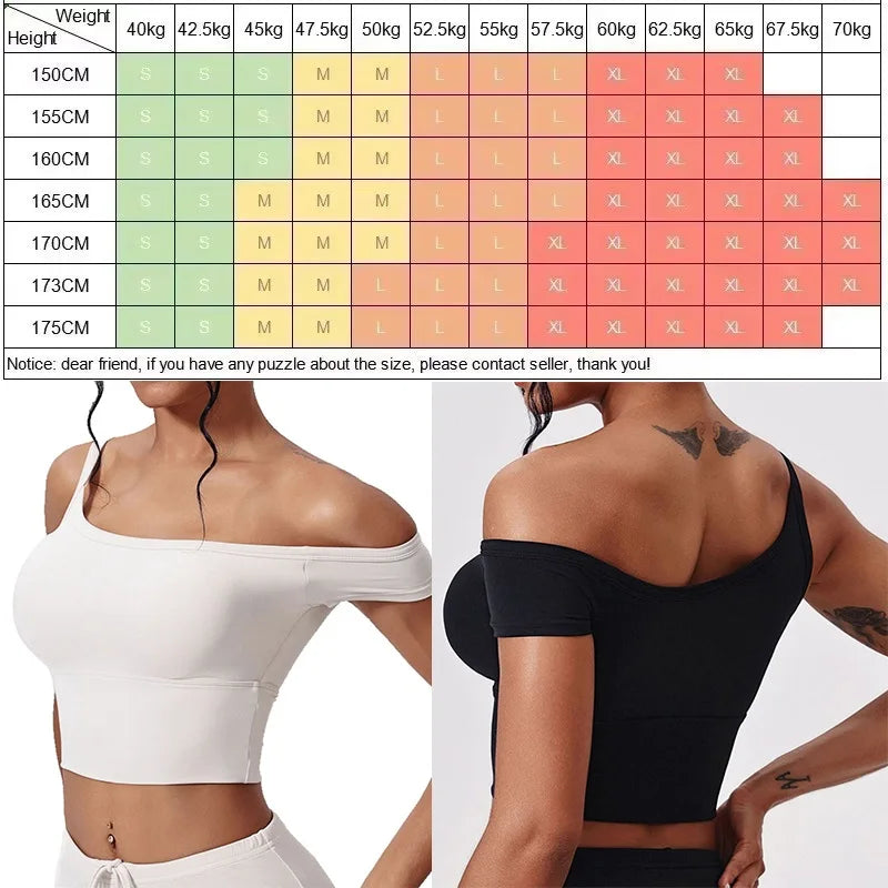 Women's Off-Shoulder Workout Crop Top