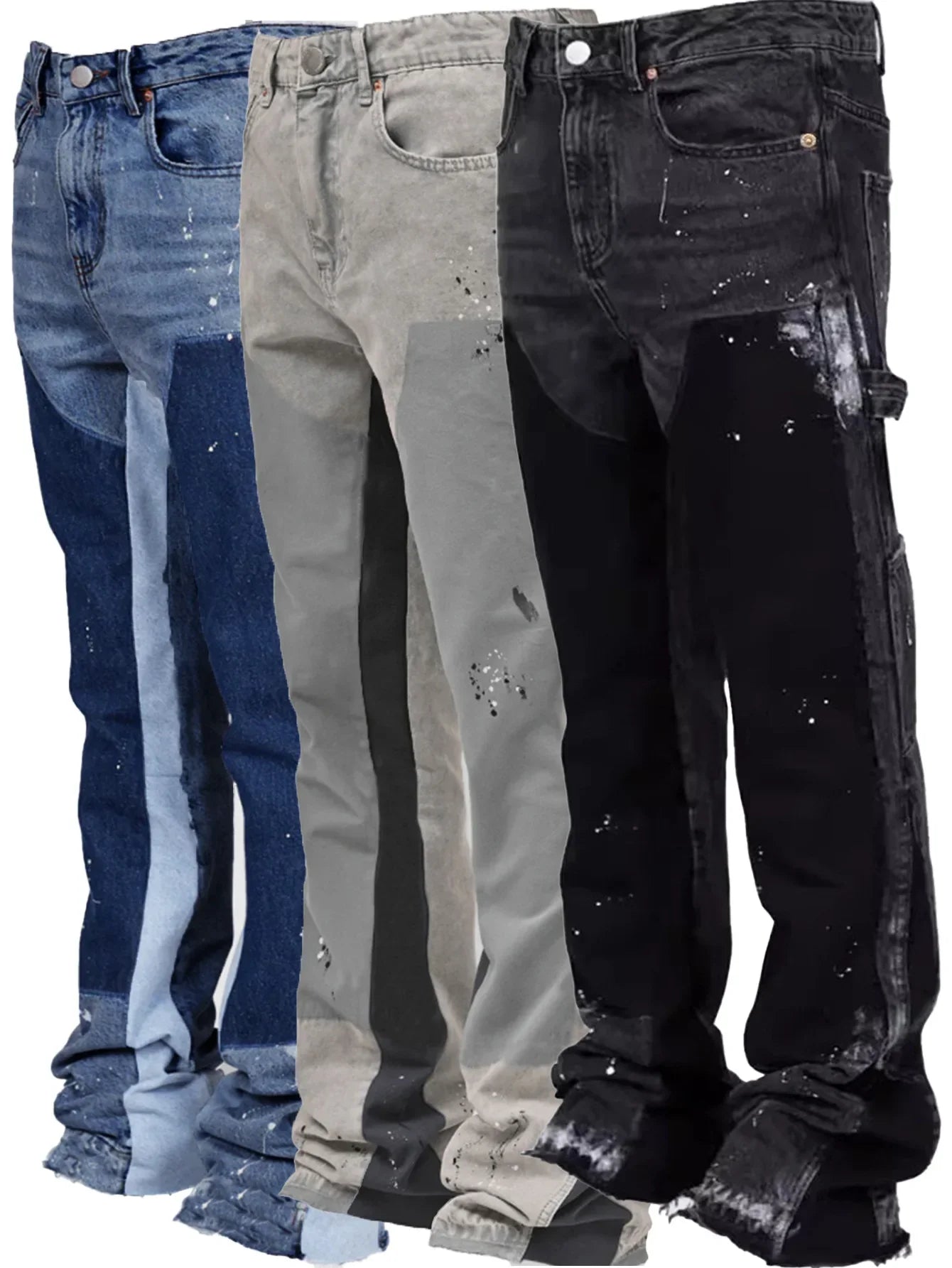 Men's Flared Denim Jeans for Casual Everyday Wear
