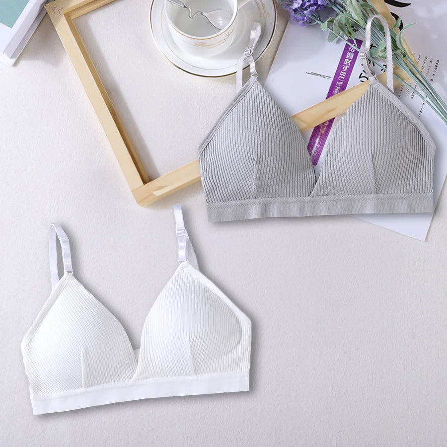 Women's Ribbed Triangle Sports Bra