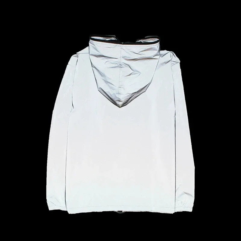 Hooded Long Sleeve Full Zip Casual Streetwear Jacket