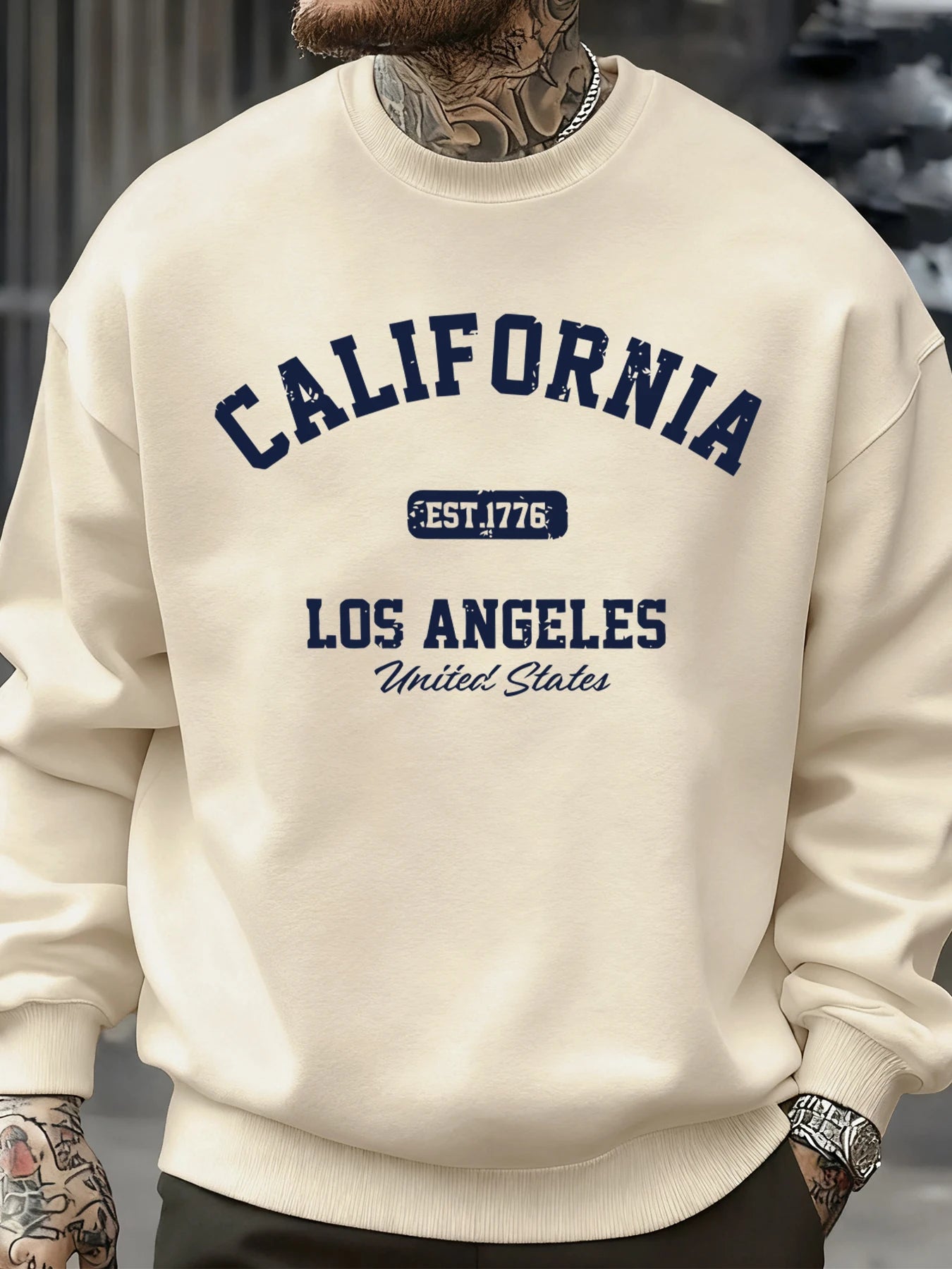 Men's California Los Angeles Fleece Crewneck Sweatshirt