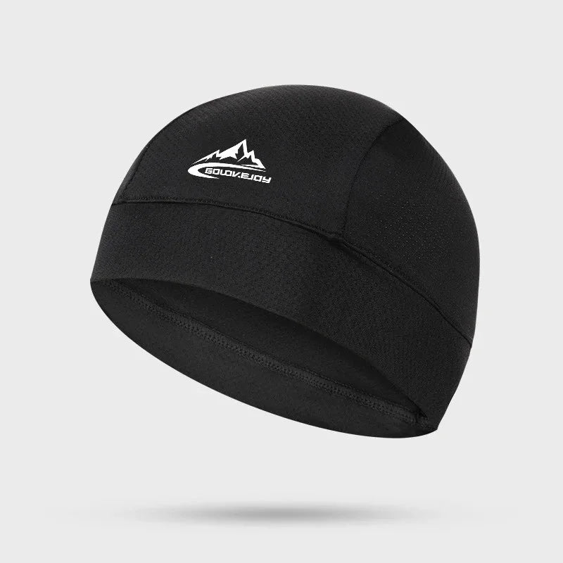 Unisex Close-Fitting Skull Cap with Paneled Crown for Cycling