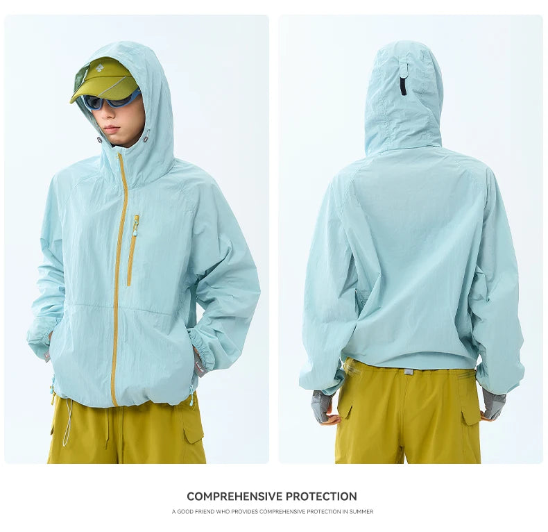 Lightweight Hooded Hiking Windbreaker Jacket for Trail Wear