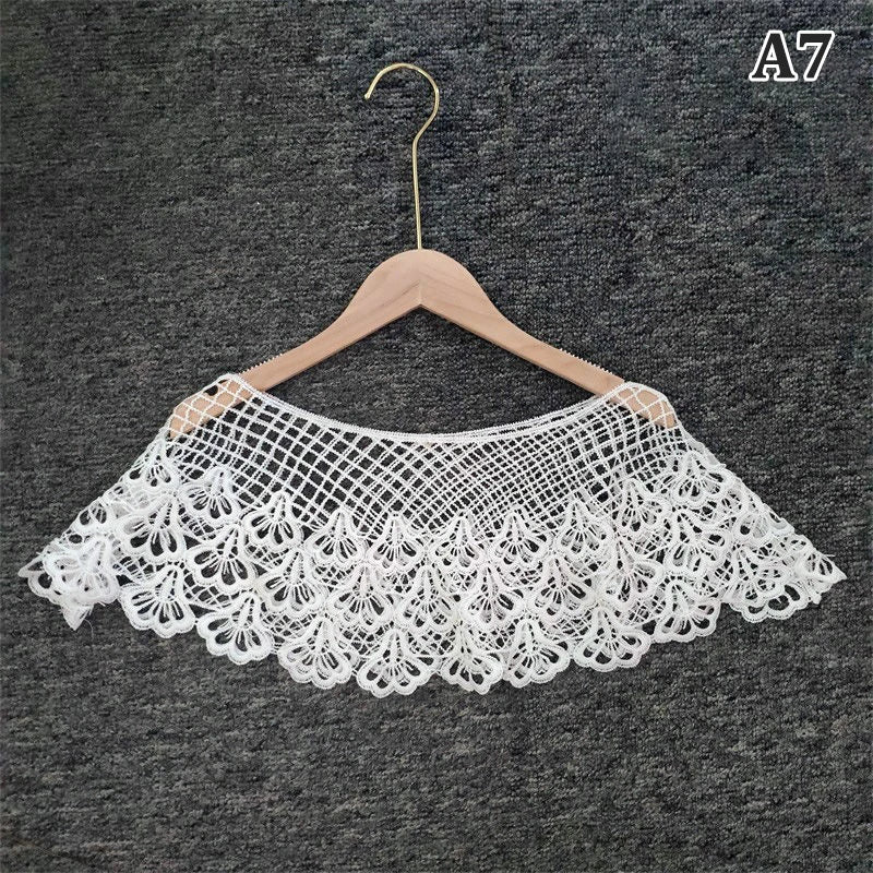 Crochet Floral Lace Capelet for Layering over Dresses and Tops