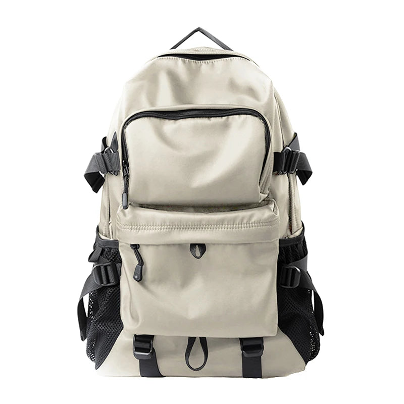 Travel Backpack with Front Pockets and Side Strap Details for Daily Carry