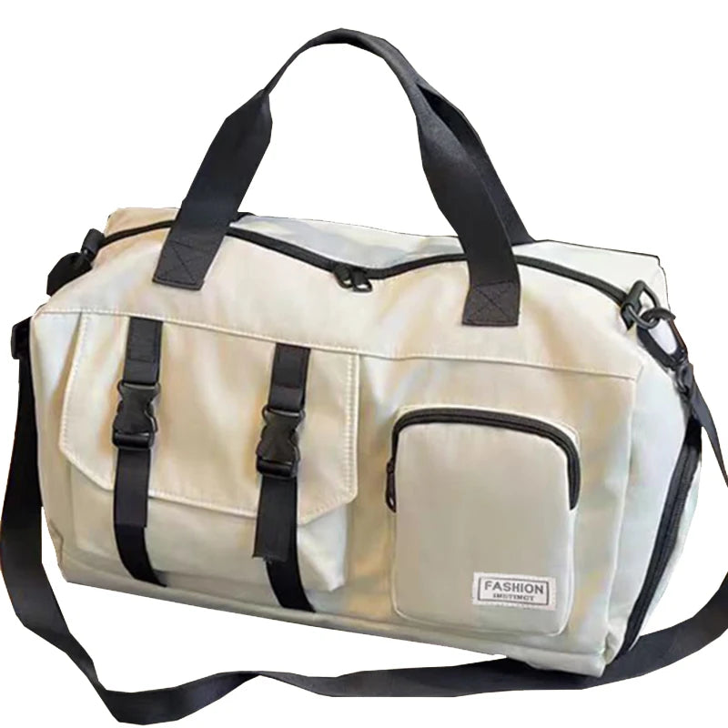 Travel Duffle Bag with Front Pockets and Shoulder Carry Strap