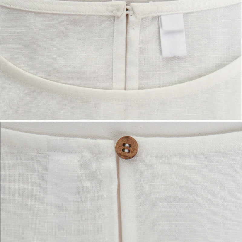 Women's Linen-Viscose Sleeveless Cropped Tank Top with Gathered Hem for Casual Outfits