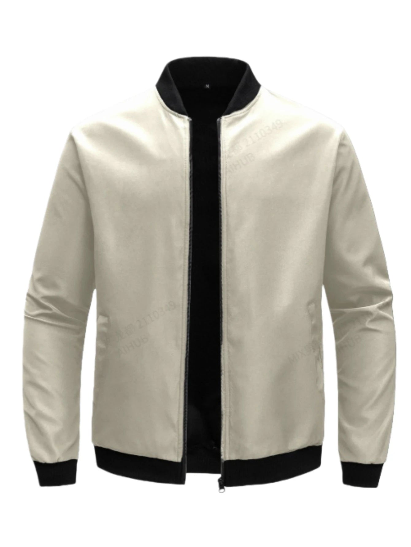Men's Short Baseball-Collar Zip-Front Jacket
