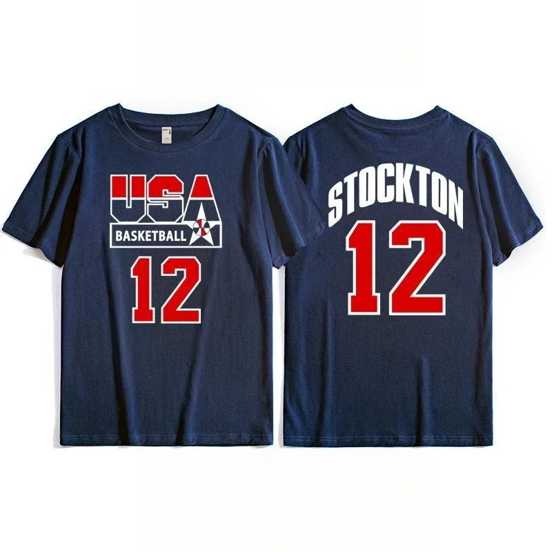 USA Basketball Number Short Sleeve T-shirt For Sports Outfits