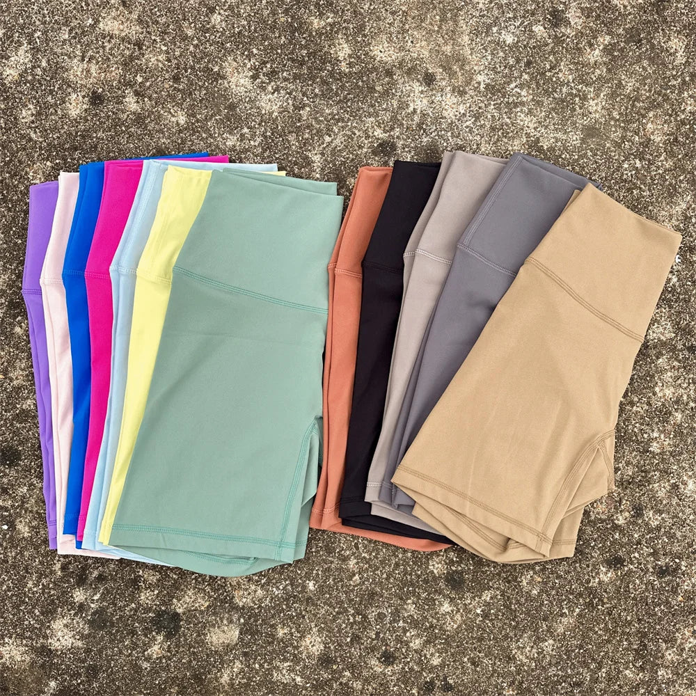 Women's High Waist Nylon Blend Shorts for Yoga and Training