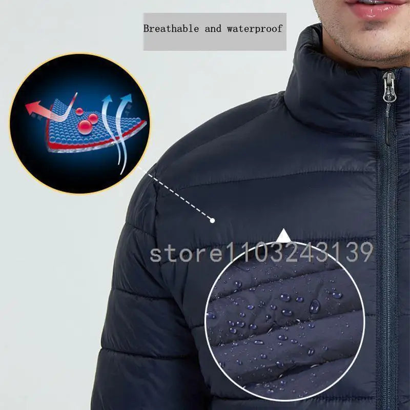 USB Heated Hooded Full Zip Long Sleeve Outdoor Jacket