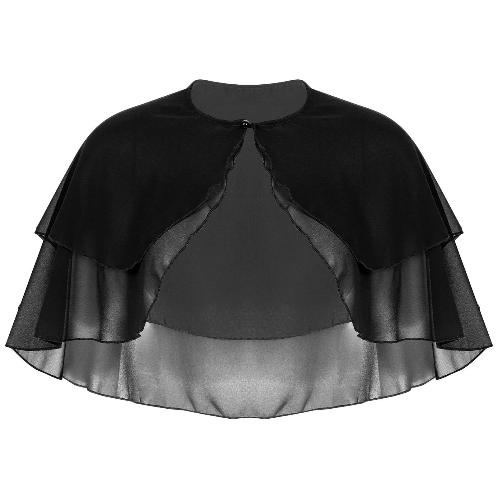 Layered Chiffon Capelet for Layering over Dresses and Tops