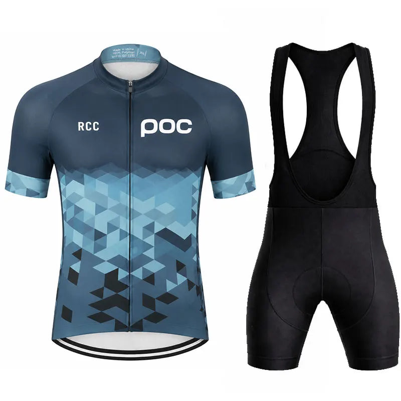 Men's Short Sleeve Cycling Jersey Set for Summer Road Bike Riding