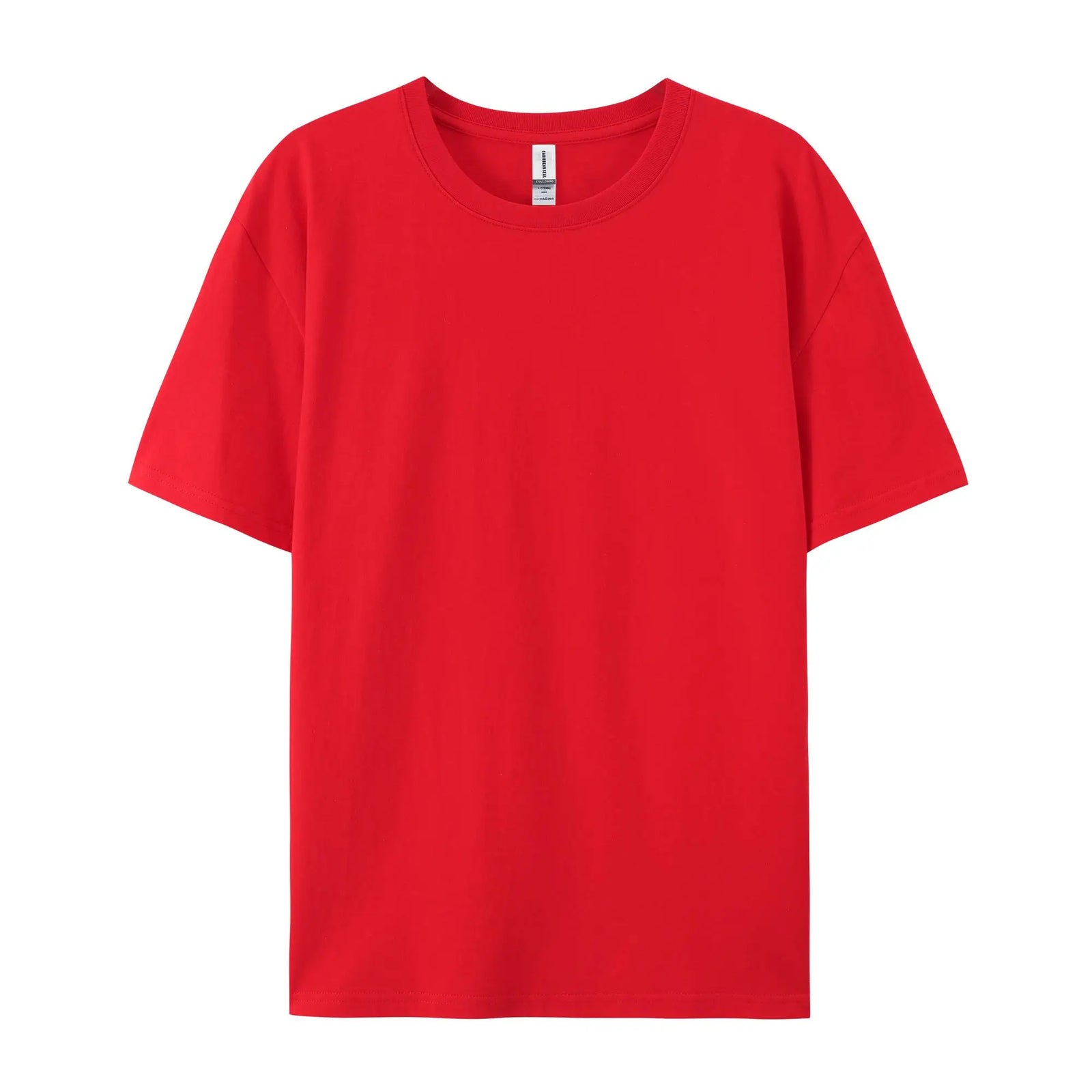Solid Crew Neck Short Sleeve Cotton Casual T Shirt