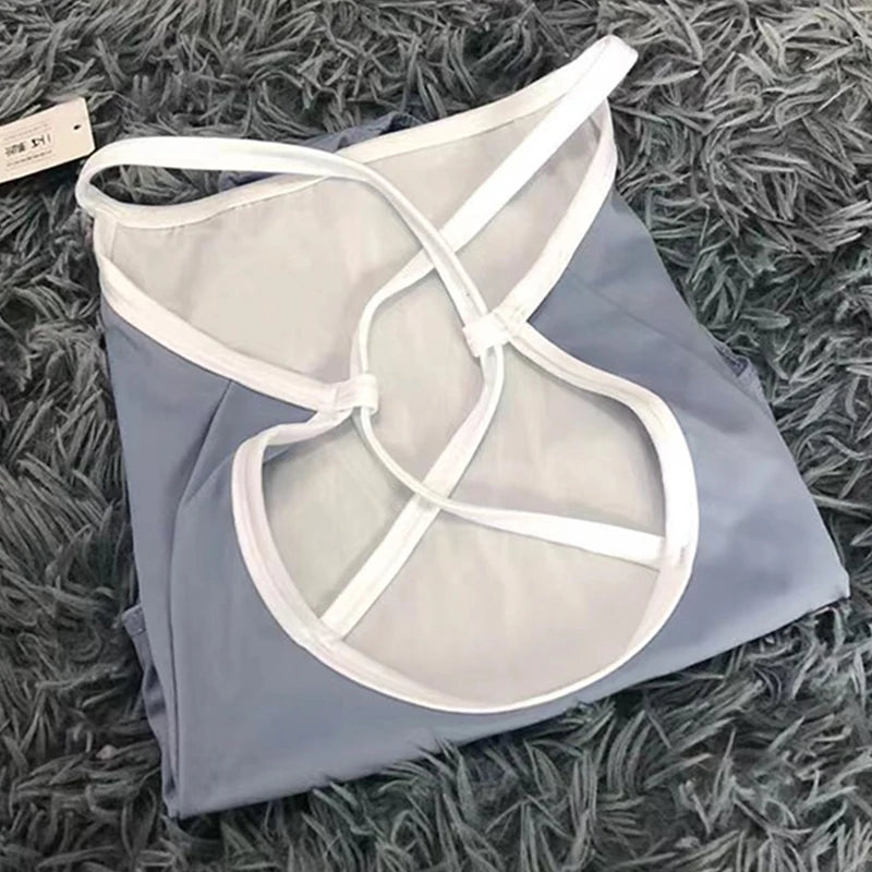 Cross Back Camisole Ballet Leotard with Contrast Straps and Mixed Sizes